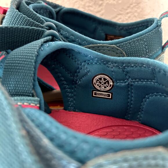 Keen Newport H2 Deep Lagoon Blue Pink Womens Size 5 - Picture 5 of 7